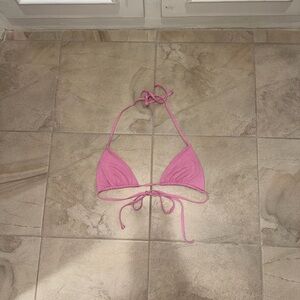 Pink Triangle Bikini Top
